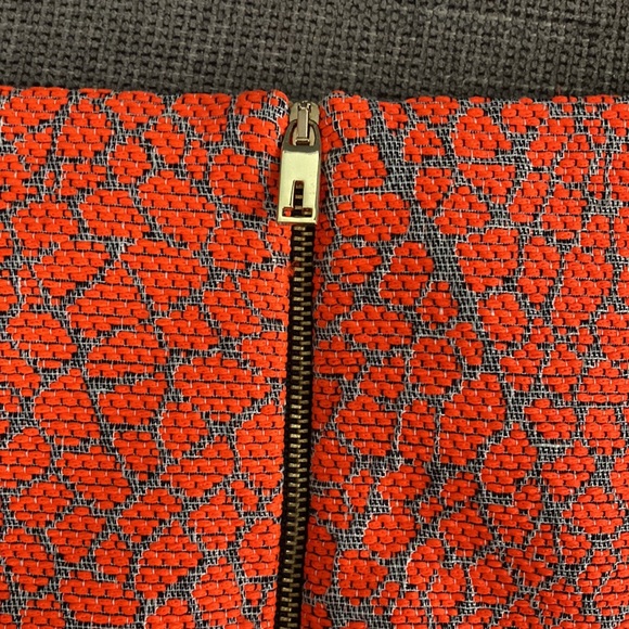 Ted Baker London Pencil Skirt Bright Orange Textured back zip 2 - Picture 7 of 9